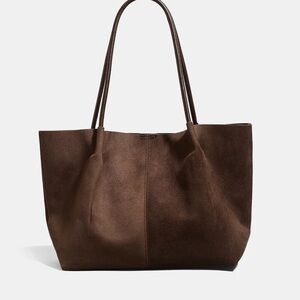 $38 msrp brand new commense Suede effect large capacity Tote Bag